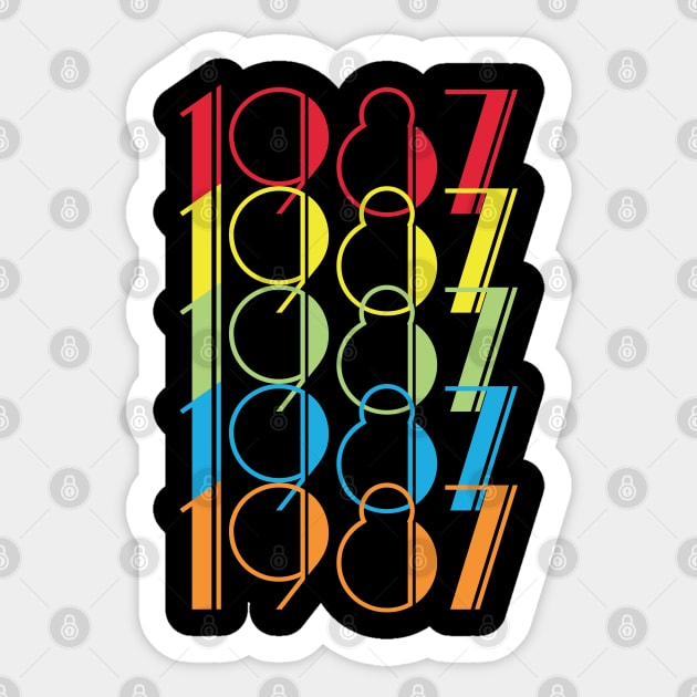 VINTAGE T-SHIRT Birthday 1987 Sticker by soufibyshop